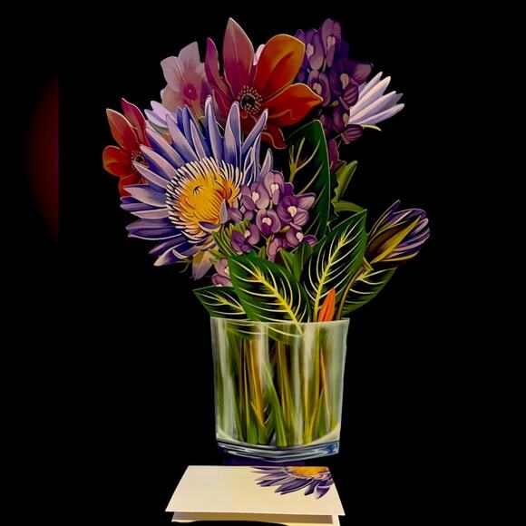 Paper Flower Bouquet and Card - Forever Flowers - Picture 2 of 8